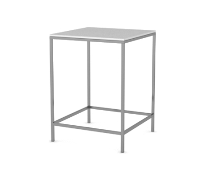 Steh / Hochtisch "New York Steel" 80x80x110 weiße Platte